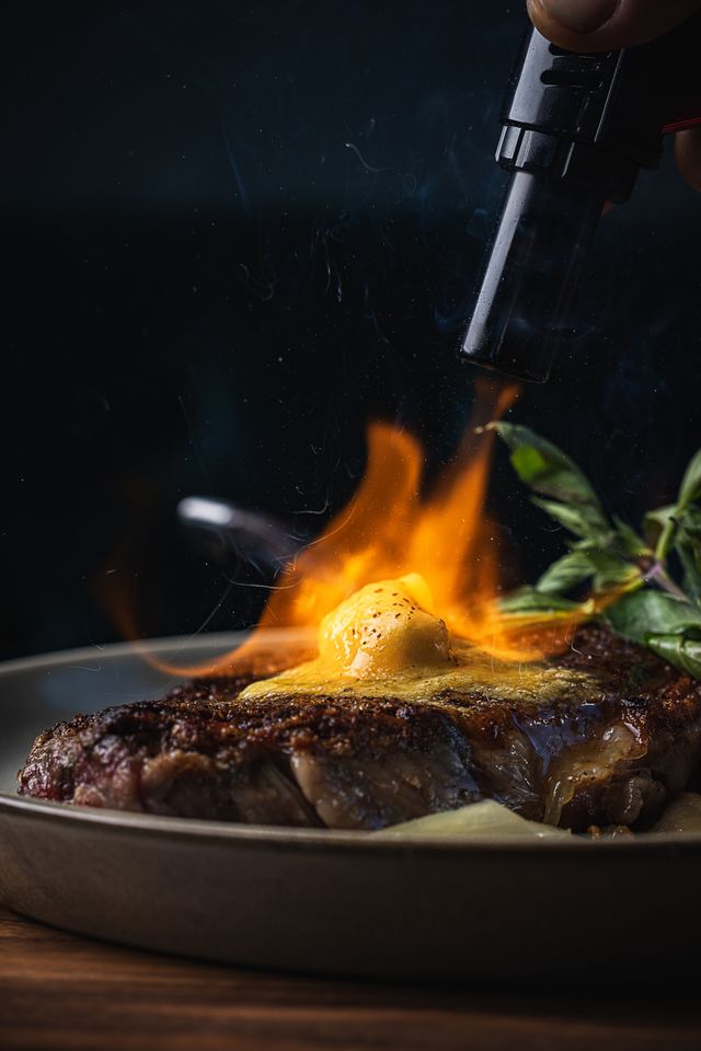 Prime steak with miso butter